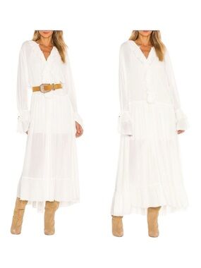 NWT FREE PEOPLE Sweet Darlin Maxi Dress Ivory M